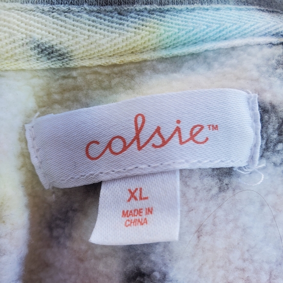 Colsie Women's Lounge Cropped Tie Dye Sweatshirt Size XL EUC - Picture 4 of 5